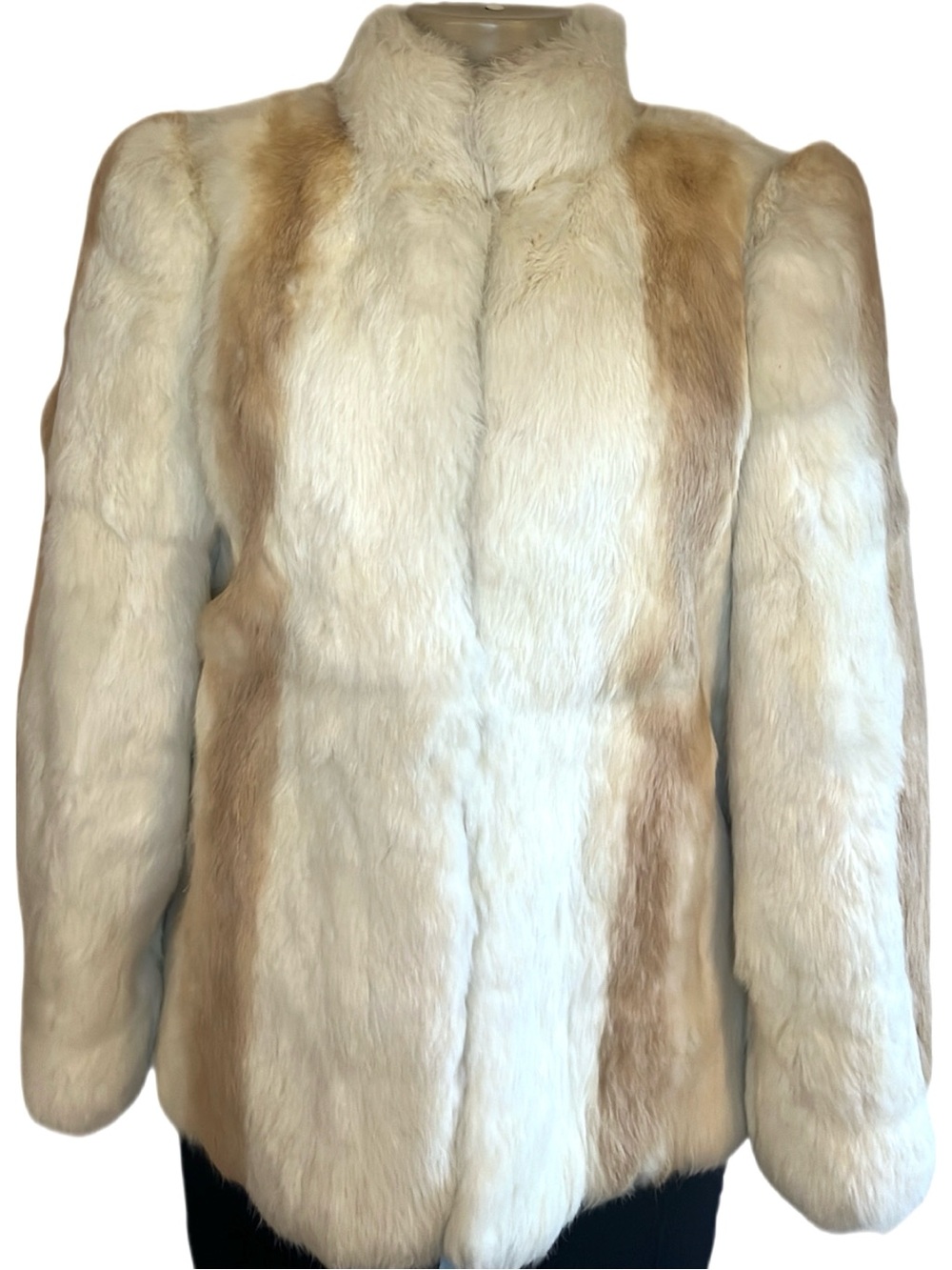 Vintage Dyed Genuine Rabbit Fur Coat